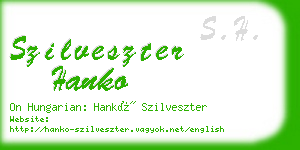 szilveszter hanko business card